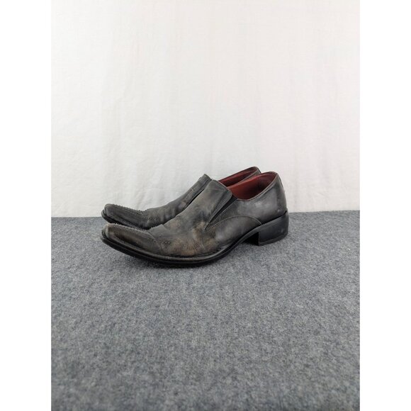 Jo Ghost Men’s Slip-On Shoes EU 39 US 6.5 Italy Distressed Leather Resoled Heels - Picture 10 of 16